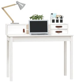 Secretária 110x50x93 cm madeira de pinho maciça branco