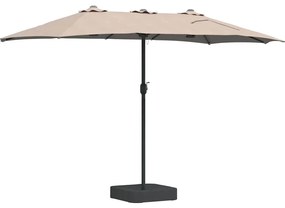 Guarda-sol de Jardim Cinzento-acastanhado 385 x 209 x 244 cm