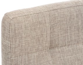 Banco de bar Lincoln em tecido 42 x 94 x 49 cm Creme