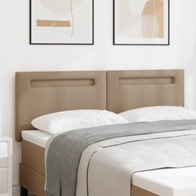Cabeceira vidaXL Design Simples Cappuccino 140 cm em Couro Sintético