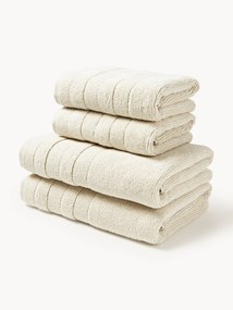 Conjunto de toalhas com rebordo às riscas Luxe, vários tamanhos