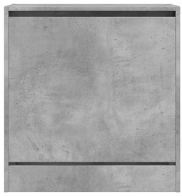 Sapateira 60x34x63,5 cm derivados de madeira cinzento cimento