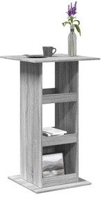 vidaXL Mesa de bar com arrumação derivados de madeira cinzento sonoma
