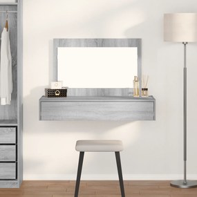 vidaXL Mesa de Maquilhagem Suspensa Cinza Sonoma 100x40x70 cm