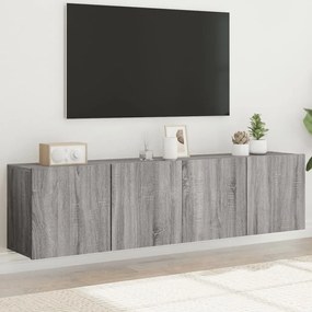 vidaXL Móveis de parede para TV 2 pcs 80x30x41 cm cinzento sonoma