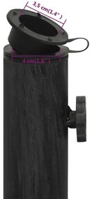 Base para guarda-sol ferro fundido 44x44x32 cm preto
