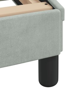 Estrutura de cama sem colchão 160x200 cm veludo cinzento-claro