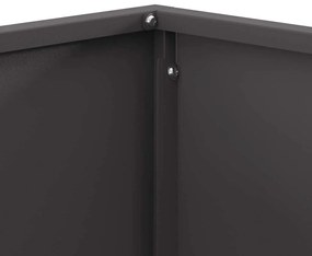 Fogueira Quadrada vidaXL Preta 60x60x30 cm em Aço