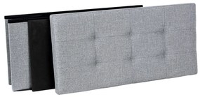Banco com assento e arrumação 76 x 38 x 38 cm Cinza claro mesclado