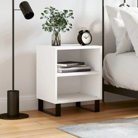 vidaXL Mesa de cabeceira 40x30x50 cm derivados de madeira branco