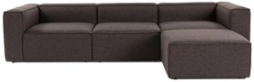 Sofá de Canto Fora – Castanho Escuro – 296 cm x 66 cm x 185 cm