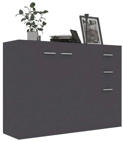 Aparador 105x30x75 cm contraplacado cinzento