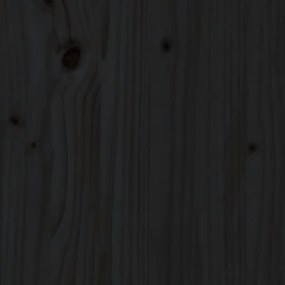 Cama de paletes 100x200 cm madeira de pinho maciça preto