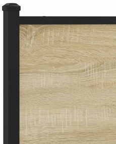 Cabeceira de cama 107 cm derivados madeira/aço carvalho sonoma