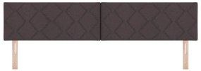 Cabeceira LED vidaXL Design Blocos de Diamante Castanho 200 cm Tecido