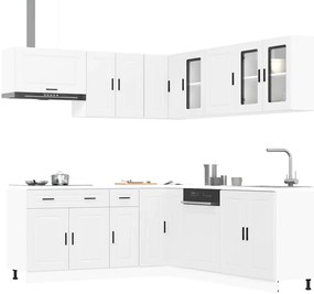 vidaXL 11 peças armário de cozinha conjunto Porto branco