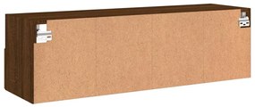 Móvel parede p/ TV 100x30x30cm deriv. madeira carvalho castanho