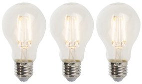Conjunto de 3 lâmpadas LED reguláveis E27 A60 5W 470lm 2700K