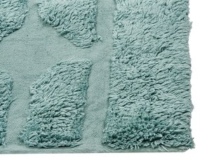Tapete em algodão verde menta 140 x 200 cm SIRNAK Beliani