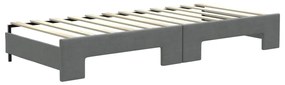 Sofá-cama c/ gavetão e gavetas 80x200 cm tecido cinzento-escuro