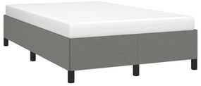Estrutura de cama sem colchão cinza escuro 120x190 cm tecido