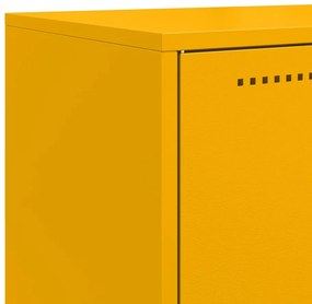 Aparador alto 68,5x38,5x107 cm aço amarelo mostarda