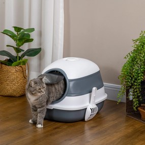 PawHut Caixa de Areia para Gatos Dobrável Caixa de Areia para Gatos Fe
