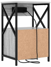 Armário de Cabeceira 2 pcs Sonoma cinzento 40 x 31 x 60 cm