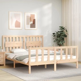 3192431 vidaXL Estrutura de cama King Size com cabeceira madeira maciça