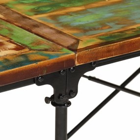 Mesa de jantar 220x90x77 cm madeira recuperada maciça