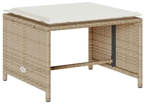 5 pcs conjunto sofás de jardim c/ almofadões empilhável vime PE