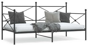 Cama de Dia sem Colchão 100x200 cm aço preto