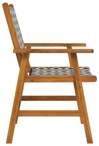 Cadeiras de jardim 8 pcs madeira de acácia maciça