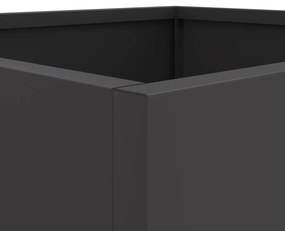 Vaso/floreira 42x40x39 cm aço preto
