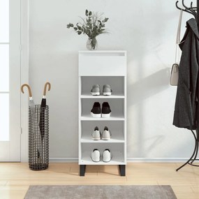vidaXL Sapateira 40x36x105 cm derivados de madeira branco brilhante