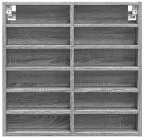 Armário vitrine 60x8,5x58 cm derivados de madeira cinza sonoma