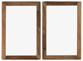 282898 vidaXL Molduras 2 pcs 50x70 cm madeira recuperada maciça e vidro