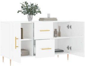 Aparador 100x36x60 cm derivados de madeira branco brilhante