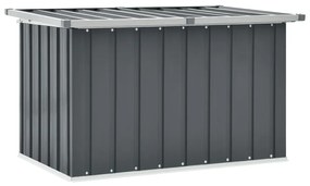 vidaXL Caixa de arrumação para jardim 109x67x65 cm cinzento
