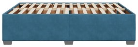 Estrutura de cama 140x200 cm veludo azul