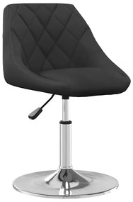 Cadeiras de jantar giratórias 2 pcs veludo preto