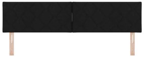 Cabeceira com Design de Blocos de Diamante em Preto, 180 cm, Tecido