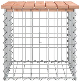 Banco jardim design gabião 43x44x42 cm madeira douglas maciça