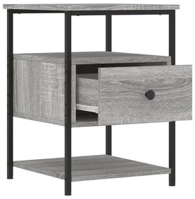 Mesa de cabeceira 40x42x56 cm derivados madeira cinzento sonoma