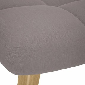 Cadeira de baloiço com apoio de pés tecido cinzento-acastanhado
