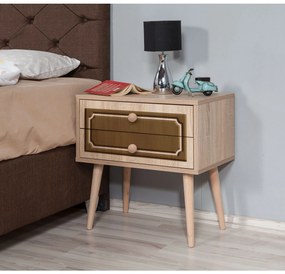 Mesa de Cabeceira Two – Carvalho Sonoma – 60x61x40 cm