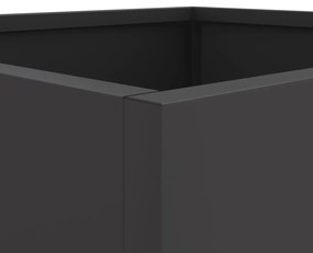 Vasos/floreiras 2 pcs 42x40x39 cm aço preto