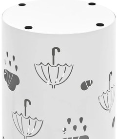 Suporte para guarda-chuvas em aço branco