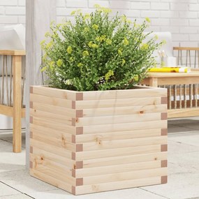 vidaXL Vaso/floreira de jardim 50x50x46 cm madeira de pinho maciça