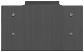 Suporte para monitor 100x27x15 cm madeira de pinho maciça cinza